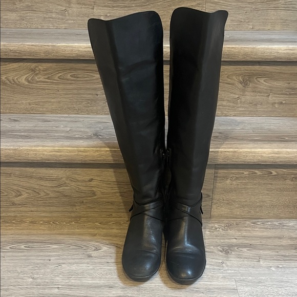 ANTONIO MELANI Elegant Black Over the Knee Boots - Picture 2 of 9